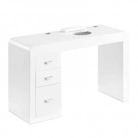 Cosmetic table 312 with cassette absorber, white, right-hand side