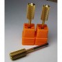 Tungsten carbide nail drill bit with crystal
