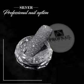 Šviečiantis pigmentas nagams "Silver"