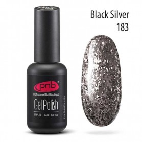 PNB STAR WAY BLACK SILVER 183 / Гель-лак для ногтей 8мл