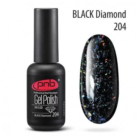 PNB BLACK DIAMOND 204 / Soakoff UV/LED Gel, 8 ml