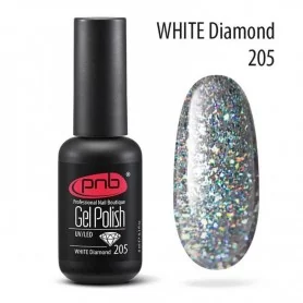PNB WHITE DIAMOND 205 / Gelis-lakas nagams 8ml