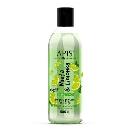 APIS Energy Shot, dušigeel Mint & Lime 500ml