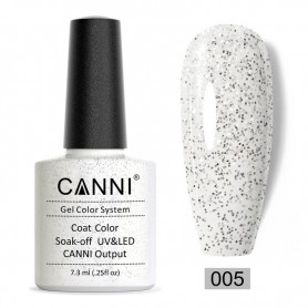 Light Silver Sequins Canni Soak Off UV LED Nail Gel Polish