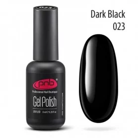 PNB 023 DARK BLACK / Гель-лак для ногтей 8мл
