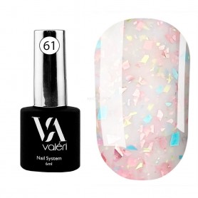 Valeri Base Potal No. 061 (gray-pink with multi-colored potal), 6 ml