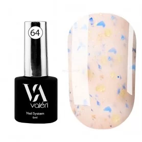 Valeri Base Potal №064 (beige-peach with gold and blue potal), 6 ml