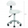 COSMETIC STOOL AM-304 WHITE
