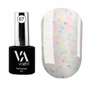 Valeri Base Dots 67 (milky with colored chips), 6 ml
