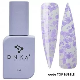 DNKa Top Bubble (caurspīdīgs ar violetām pārslām), 12 ml