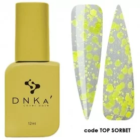 DNKa Top Sorbet (transparent with neon yellow flakes), 12 ml