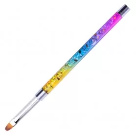 Gel brush size 6 Pro Gel Rainbow oval bristle length 7 mm