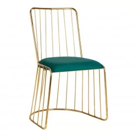 Velvet armchair QS-M00 golden green