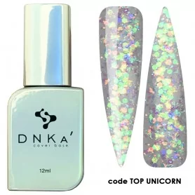 DNKa Top Unicorn (läpinäkyvä, jossa on hohtavia hiutaleita), 12 ml