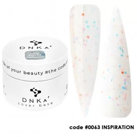 0063 DNKa Cover Base 30 ml (milk with multicolored tint)