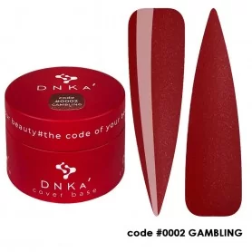 0002 DNKa Cover Base 30 ml (classic red with gold shimmer)
