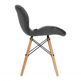 4Scandinavian chair Rico QS-186 gray velvet