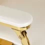Parturi-kampaamo tuoli Gabbiano Francesco Gold, valkokultaa