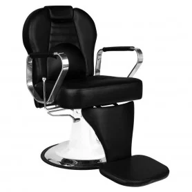 Fotel fryzjerski Gabbiano Tiziano w kolorze białym i czarnym
