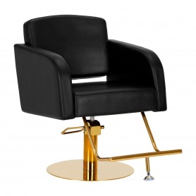 Barbershop chair Gabbiano Turin gold and black