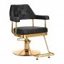 Krzesło fryzjerskie Gabbiano Granada złoto-czarne