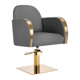 Парикмахерское кресло Gabbiano Malaga золотисто-серого цвета