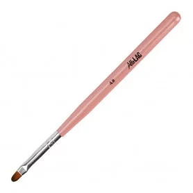 Gel brush, size 4, pink, oval, bristles 6 mm AlleLac