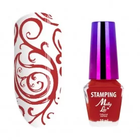 MollyLac red stamping and stamping varnish 10ml Nr. 5