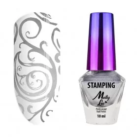 MollyLac silver stamping and stamping varnish 10ml Nr. 3