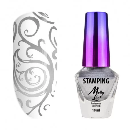 MollyLac silver stamping and stamping varnish 10ml Nr. 3