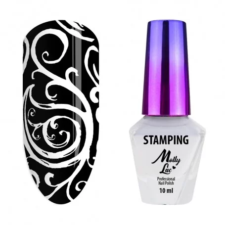MollyLac white stamping and stamping varnish 10ml Nr. 1