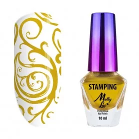 MollyLac gold stamping and stamping varnish 10ml Nr. 4