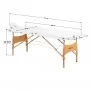 Masāžas galds Comfort Activ Fizjo Lux 3 segmenti 190x70 balts