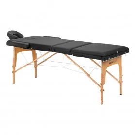 Masāžas galds Comfort Activ Fizjo Lux 3 segmenti 190x70 melns