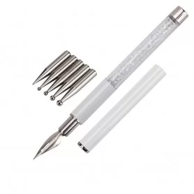 Stylograph for nail art, 6in1 + 5 replaceable attachments