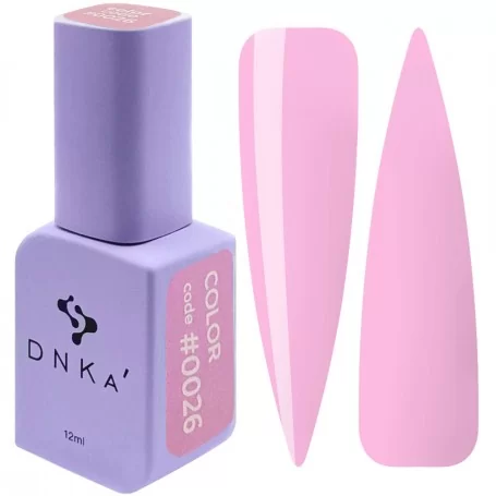 DNKa Gel nail polish 0026 (soft pink, enamel), 12 ml