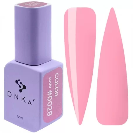 DNKa Гель-лак для ногтей 0028 (персиково-розовый, эмаль), 12 мл