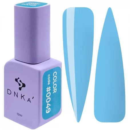 DNKa Gel Nail Polish 0049 (turquoise blue, enamel), 12 ml