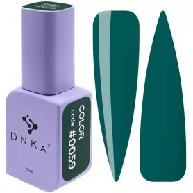 DNKa Gel Nail Polish 0059 (dark green-burquoise, enamel), 12 ml