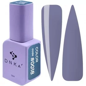 DNKa Gel Nail Polish 0018 (gray-blue enamel), 12 ml