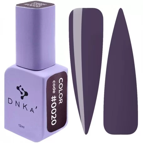DNKa Gel Nail Polish 0020 (pale dark purple, enamel), 12 ml
