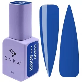 DNKa Гель-лак для ногтей 0051 (небесно-синий, эмаль), 12 мл