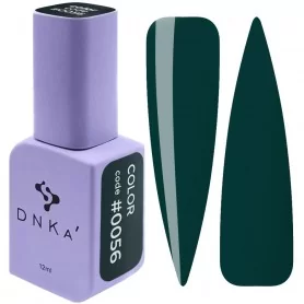DNKa Гель-лак для ногтей 0056 (темно-зеленый, эмаль), 12 мл