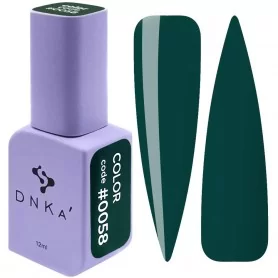 DNKa Gel Nail Polish 0058 (dark green-marsh, enamel), 12 ml