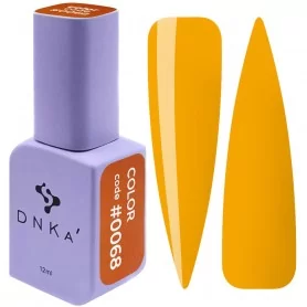 DNKa Гель-лак для ногтей 0068 (желто-оранжевый, эмаль), 12 мл