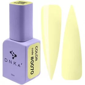 DNKa Gel nail polish 0070 (light yellow, enamel), 12 ml