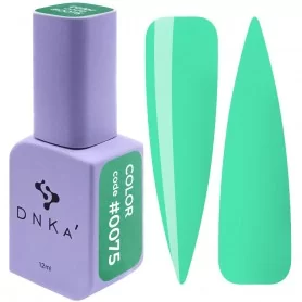 DNKa Gel nail polish 0075 (warm turquoise, enamel), 12 ml
