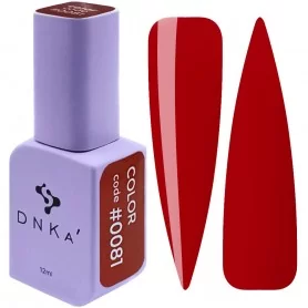 DNKa Gel Nail Polish 0081 (dark red, enamel), 12 ml