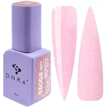 DNKa Гель-лак для ногтей 0093 (светло-розовый с блестками), 12 мл