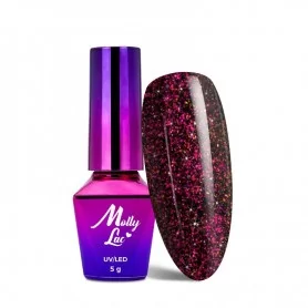 Top no wipe Hollywood MollyLac Mixy Fuchsia with particles 5ml